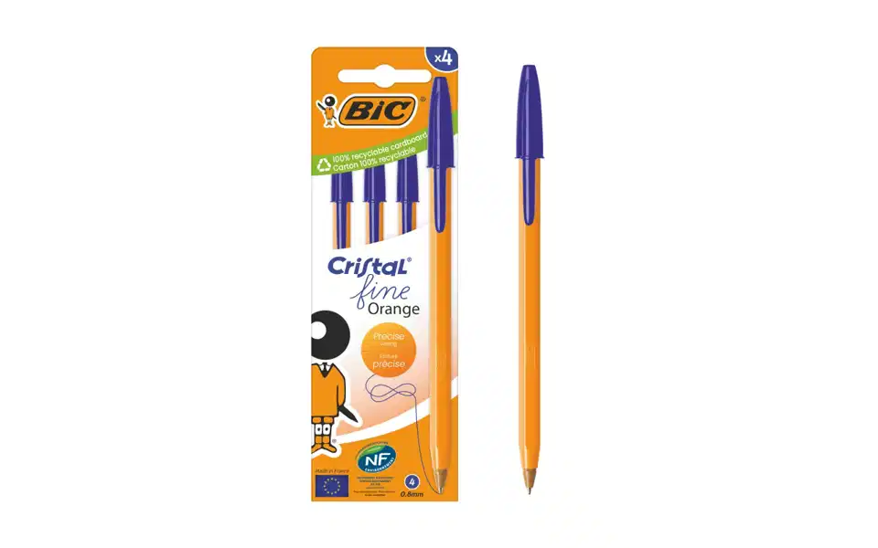 Bic 4 Pack Ballpoint Pen Blue