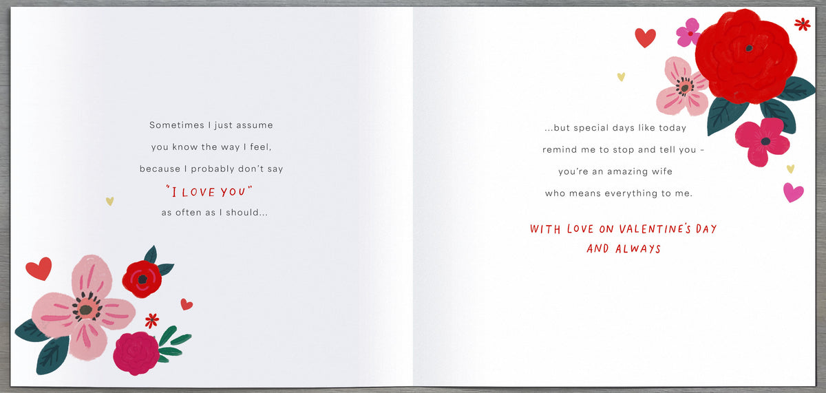 Hand Finished Greeting Cards Wife Carlton Core Line