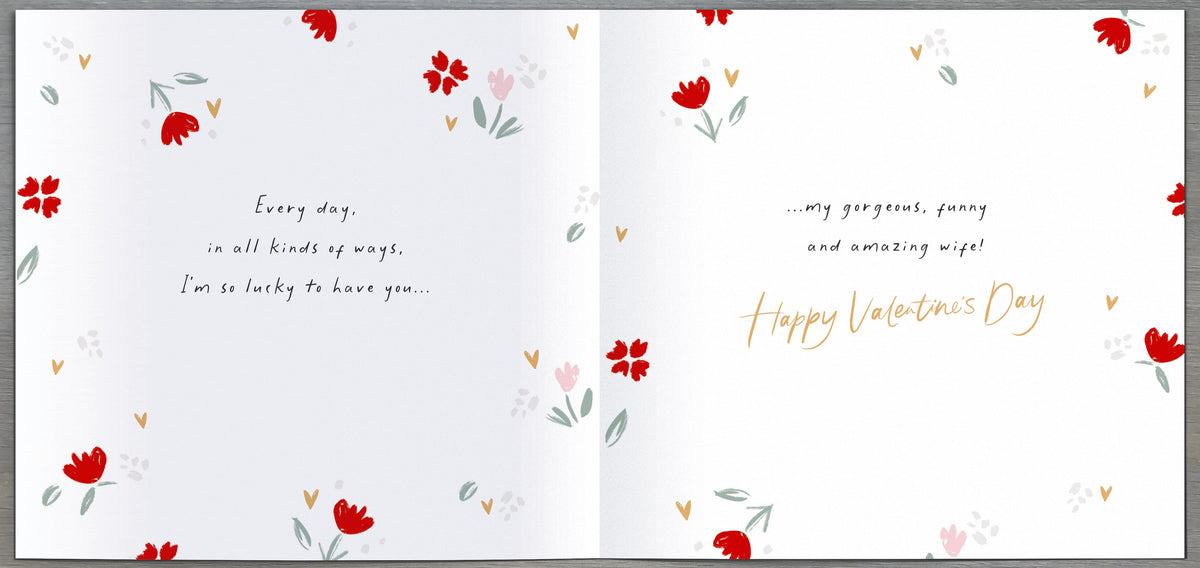 Hand Finished Greeting Cards Wife Carlton Core Line
