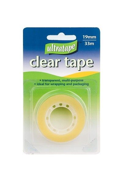 RT0329-CARD|1PK CLEAR TAPE 19MMX33M