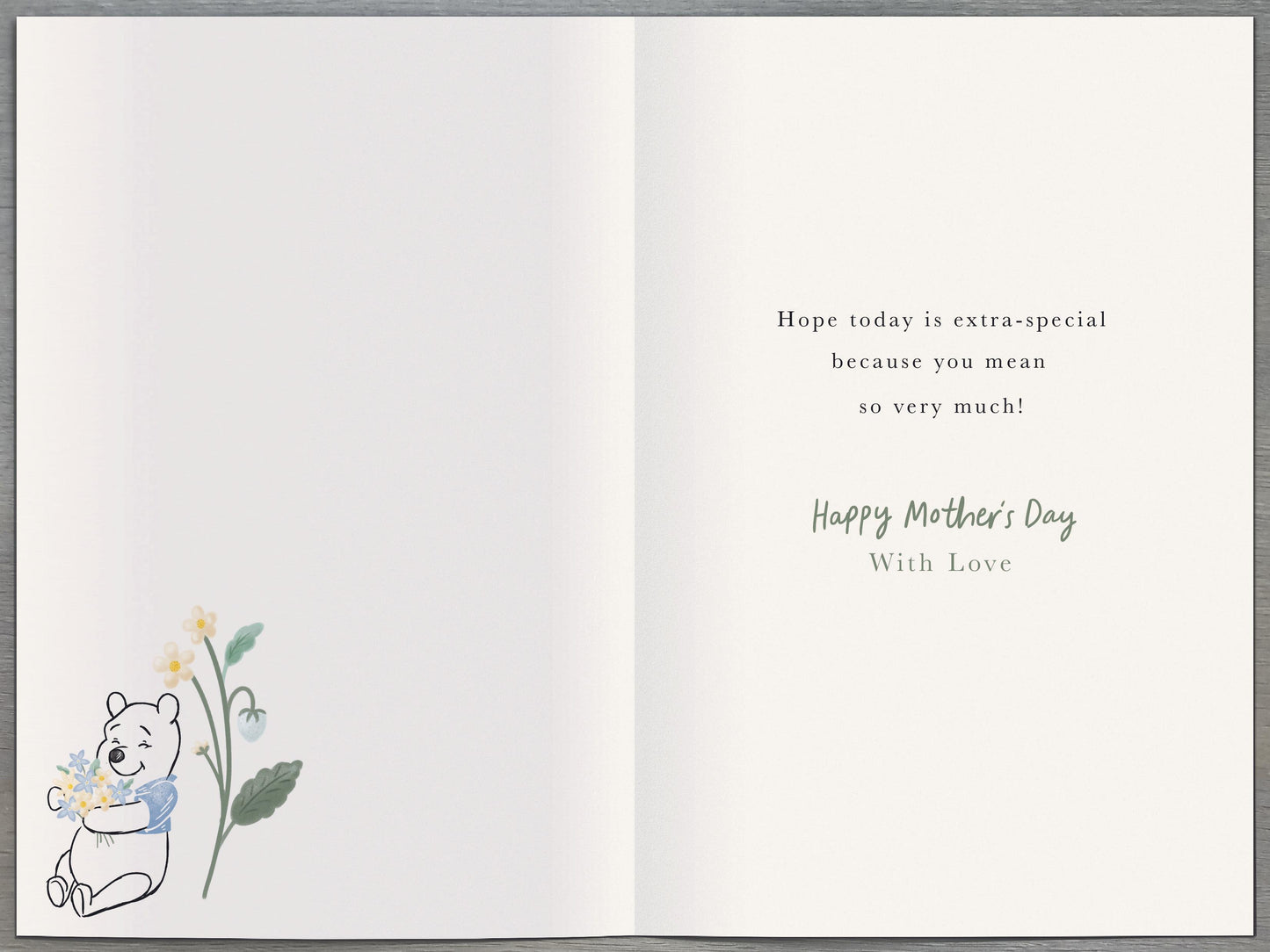 Standard Greeting Cards Mum Cute Disney Winnie the Pooh