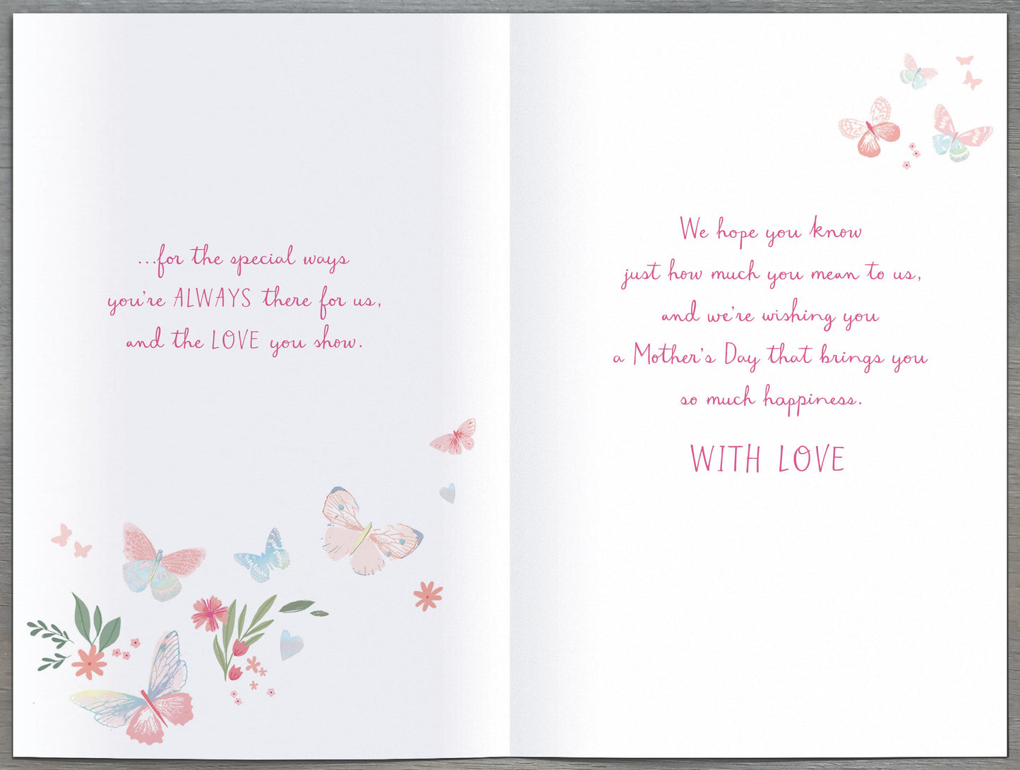 Hand Finished Greeting Cards Mum From Both Gibson Core Line