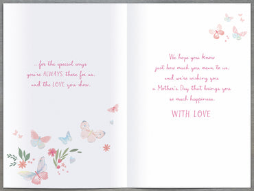 Hand Finished Greeting Cards Mum From Both Gibson Core Line