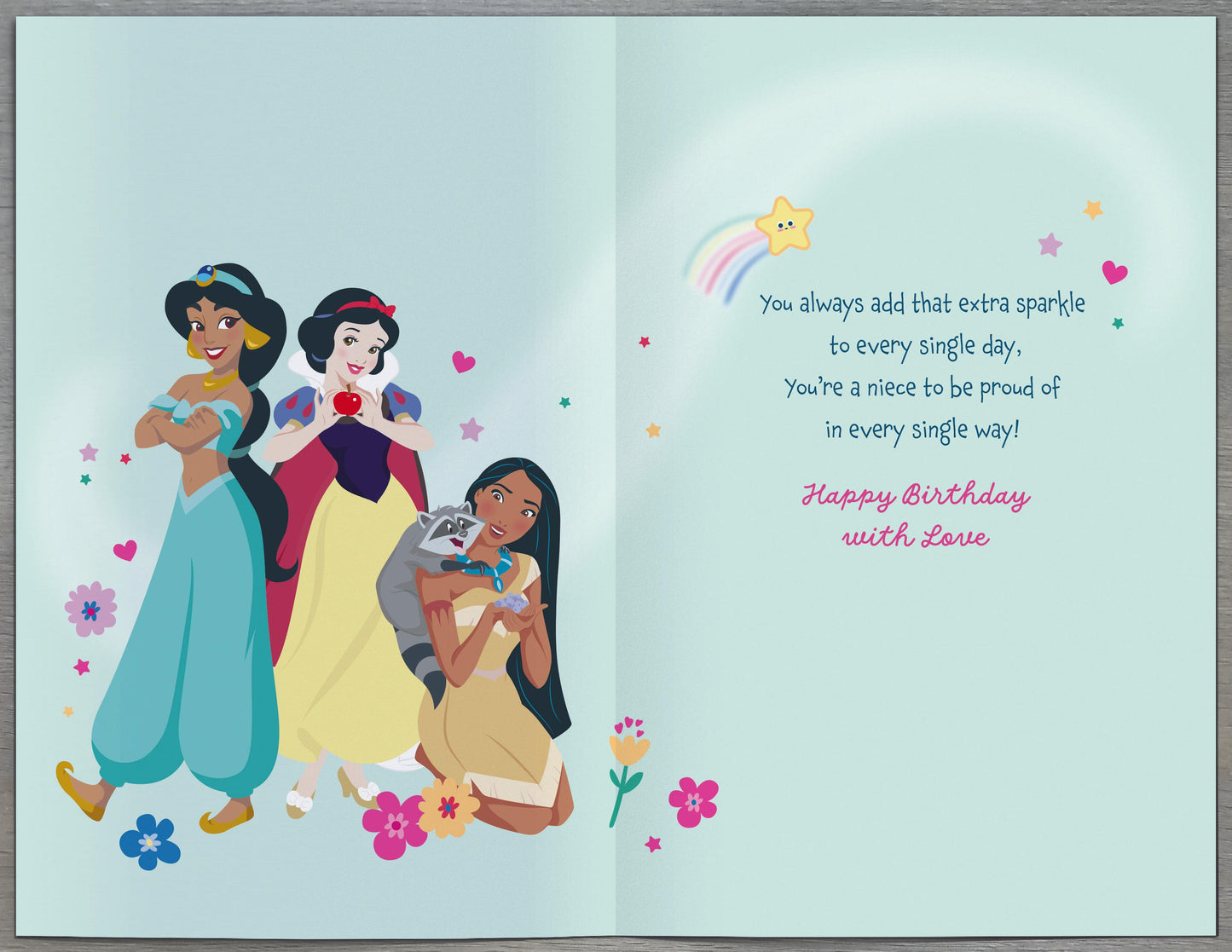 Standard Greeting Cards Birthday Niece 0-6 Juvenile Disney Princess