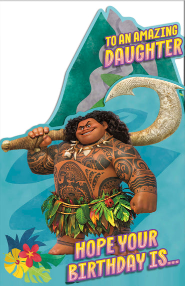 Hand Finished Greeting Cards Birthday Daughter Juvenile Disney Moana