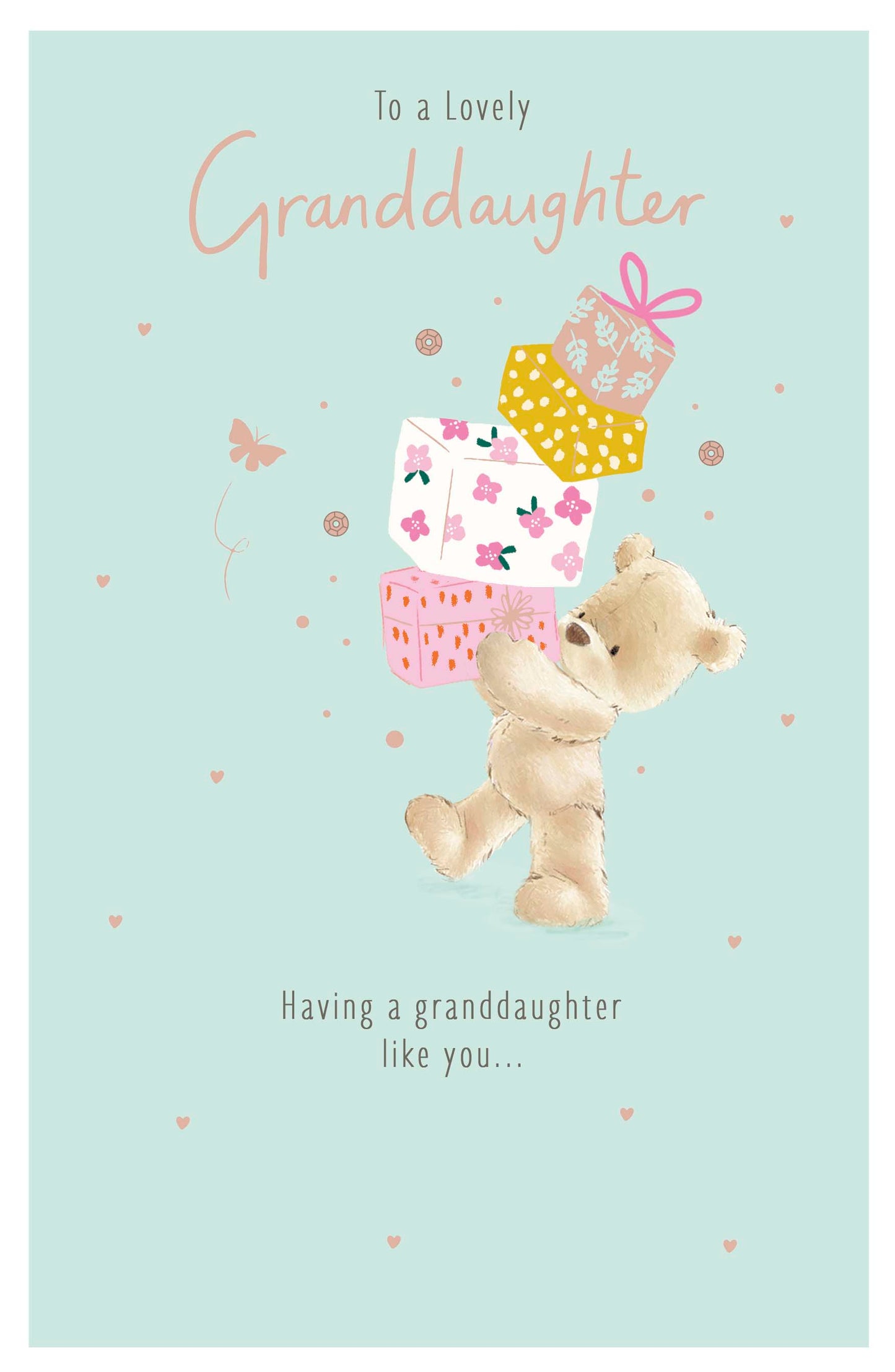 Standard Greeting Cards Birthday Granddaughter Cute Nutmeg