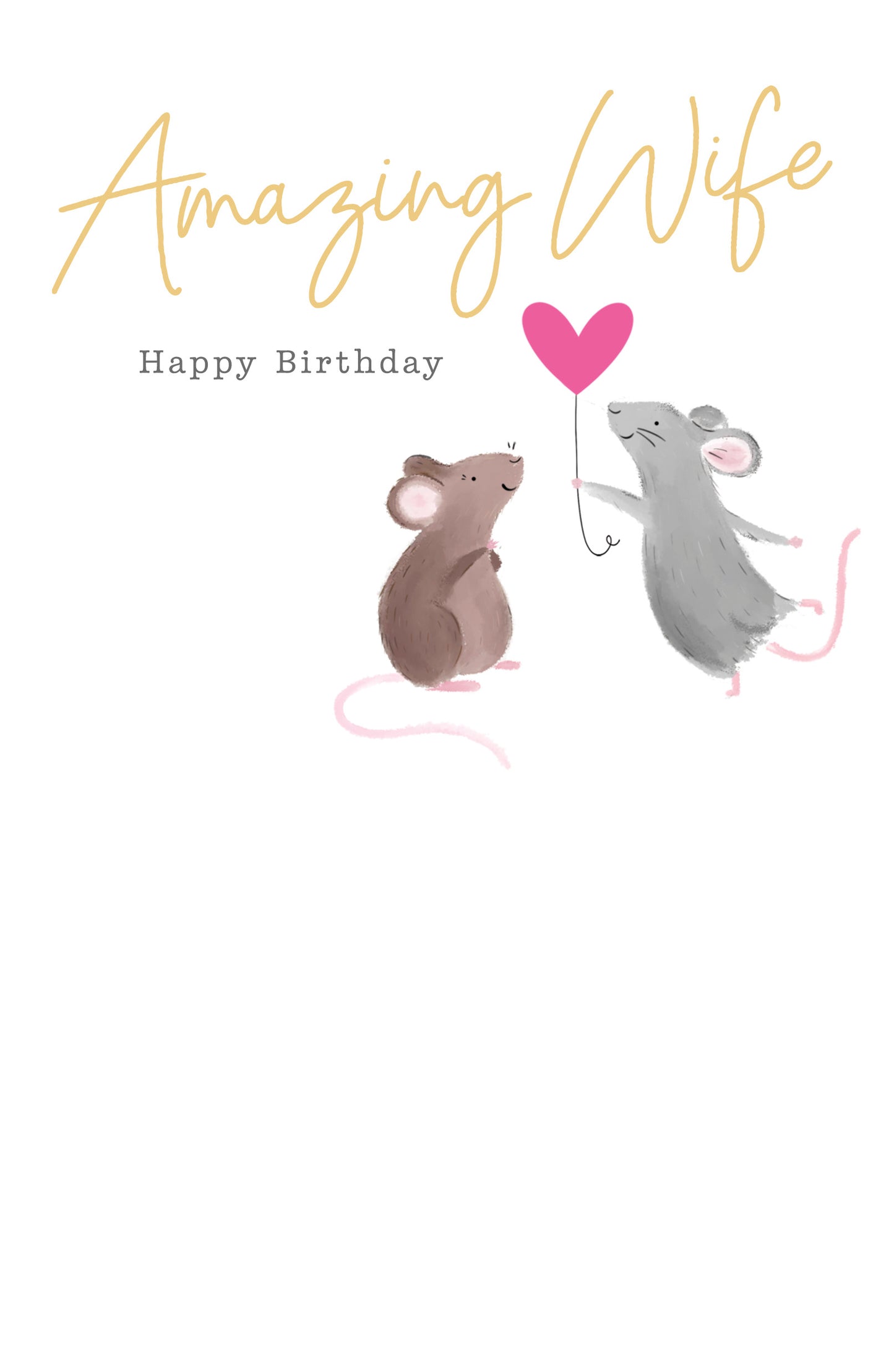 Standard Greeting Cards Birthday Wife Cute Carlton Core Line