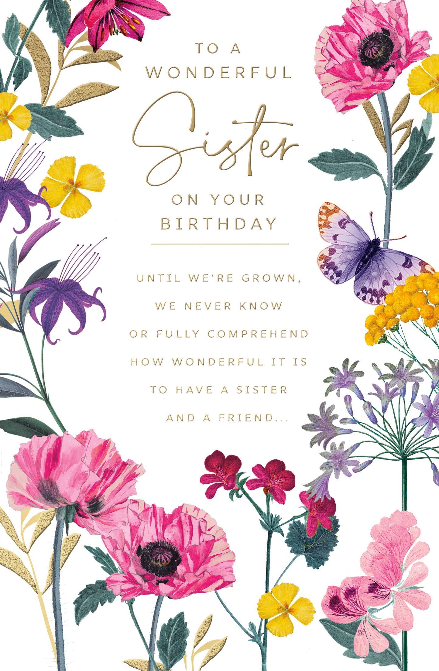 Standard Greeting Cards Birthday Sister Royal Horticultural Society