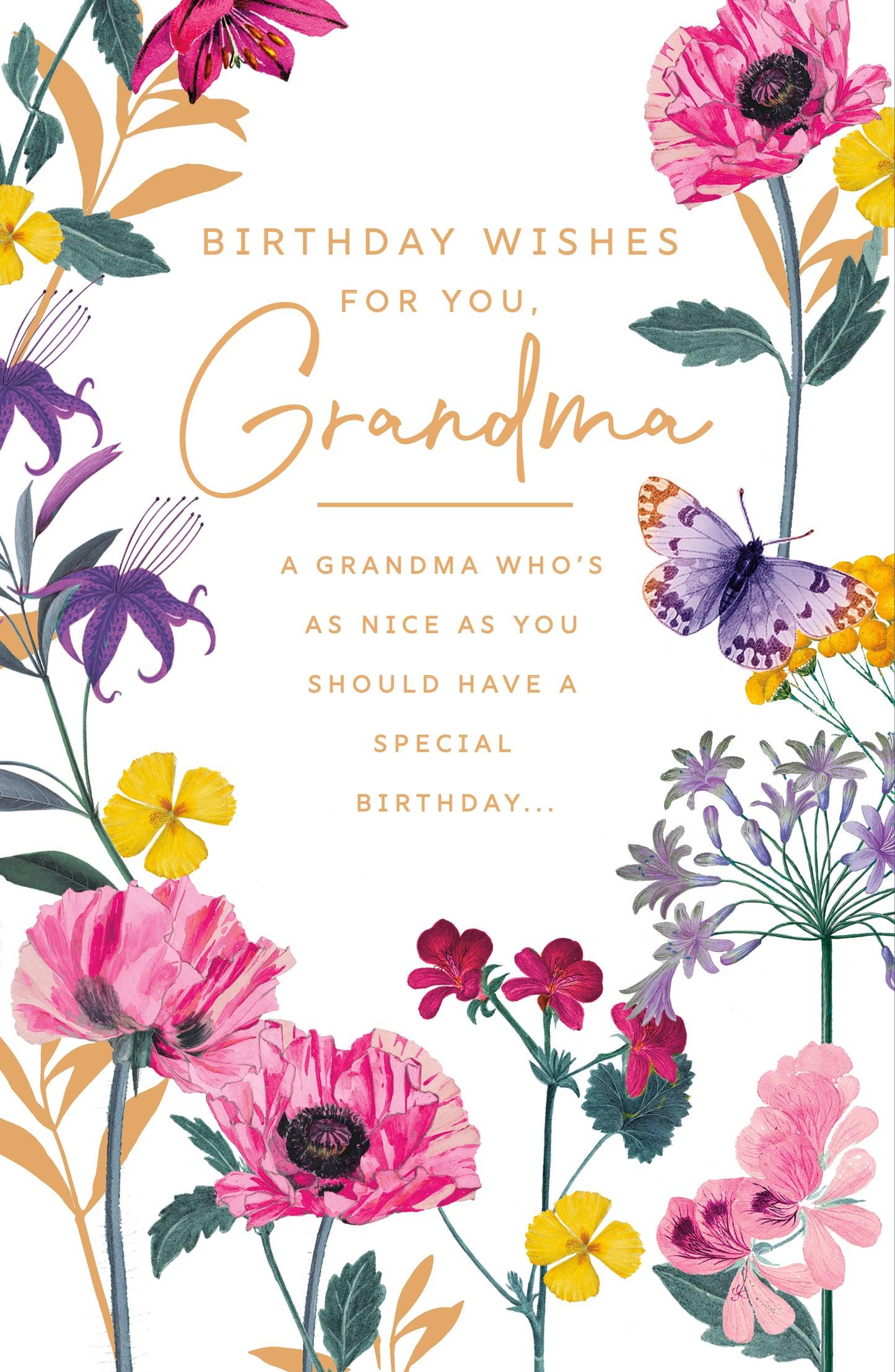 Hand Finished Greeting Cards Birthday Grandma Royal Horticultural Society