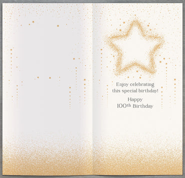 Hand Finished Greeting Cards Birthday 100th Celestial Spark
