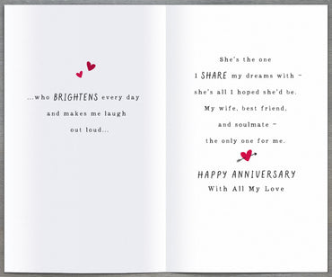 Hand Finished Greeting Cards Anniversary Wedding Wife Gibson Core Line