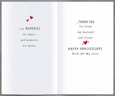 Hand Finished Greeting Cards Anniversary Wedding Husband Gibson Core Line