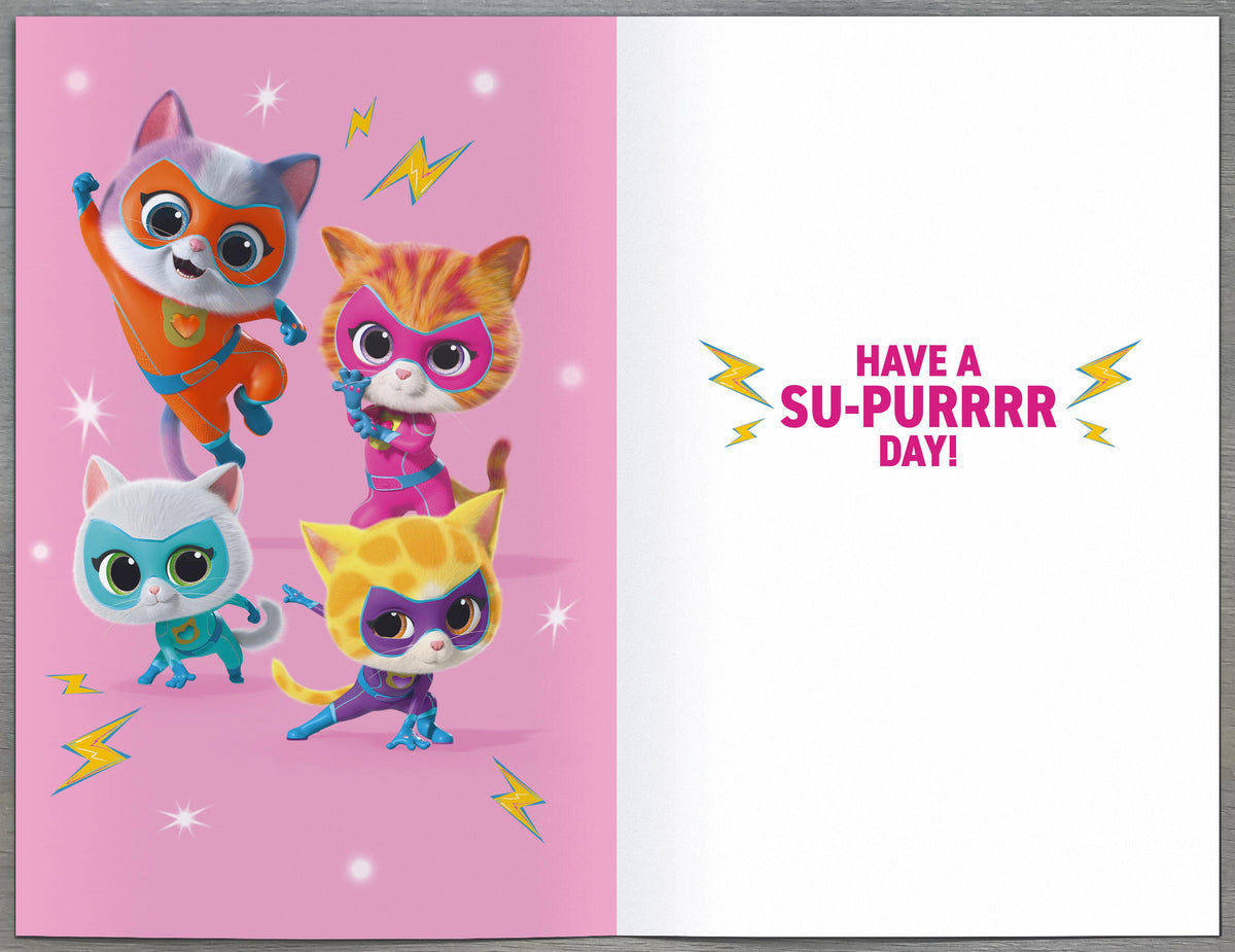 Standard Greeting Cards Birthday Girl Juvenile Disney Super Kitties