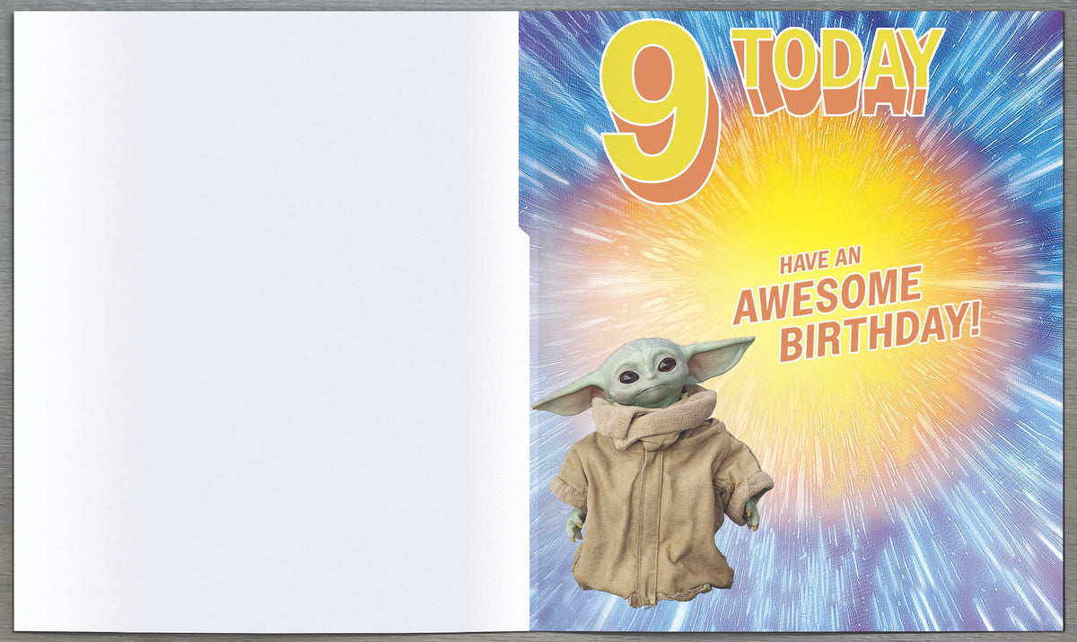 Standard Greeting Cards Birthday 9 Year Boy Juvenile Disney The Mandalorian