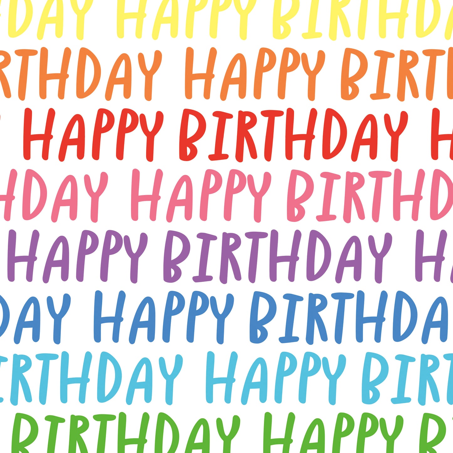 Rollwrap 1.5m Tear Strip Greeting Cards Birthday Essentials Happy Birthday