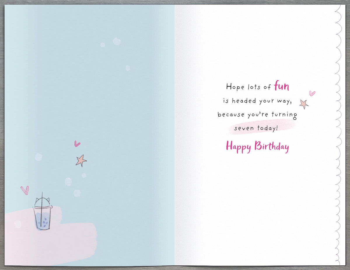 Standard Greeting Cards Birthday 7 Year Girl Juvenile Alana Rose