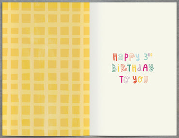 Standard Greeting Cards Birthday 3 Year Juvenile Best Wishes Core Line