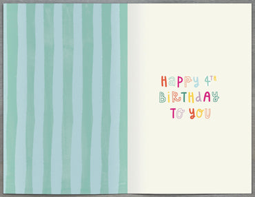 Standard Greeting Cards Birthday 4 Year Juvenile Best Wishes Core Line