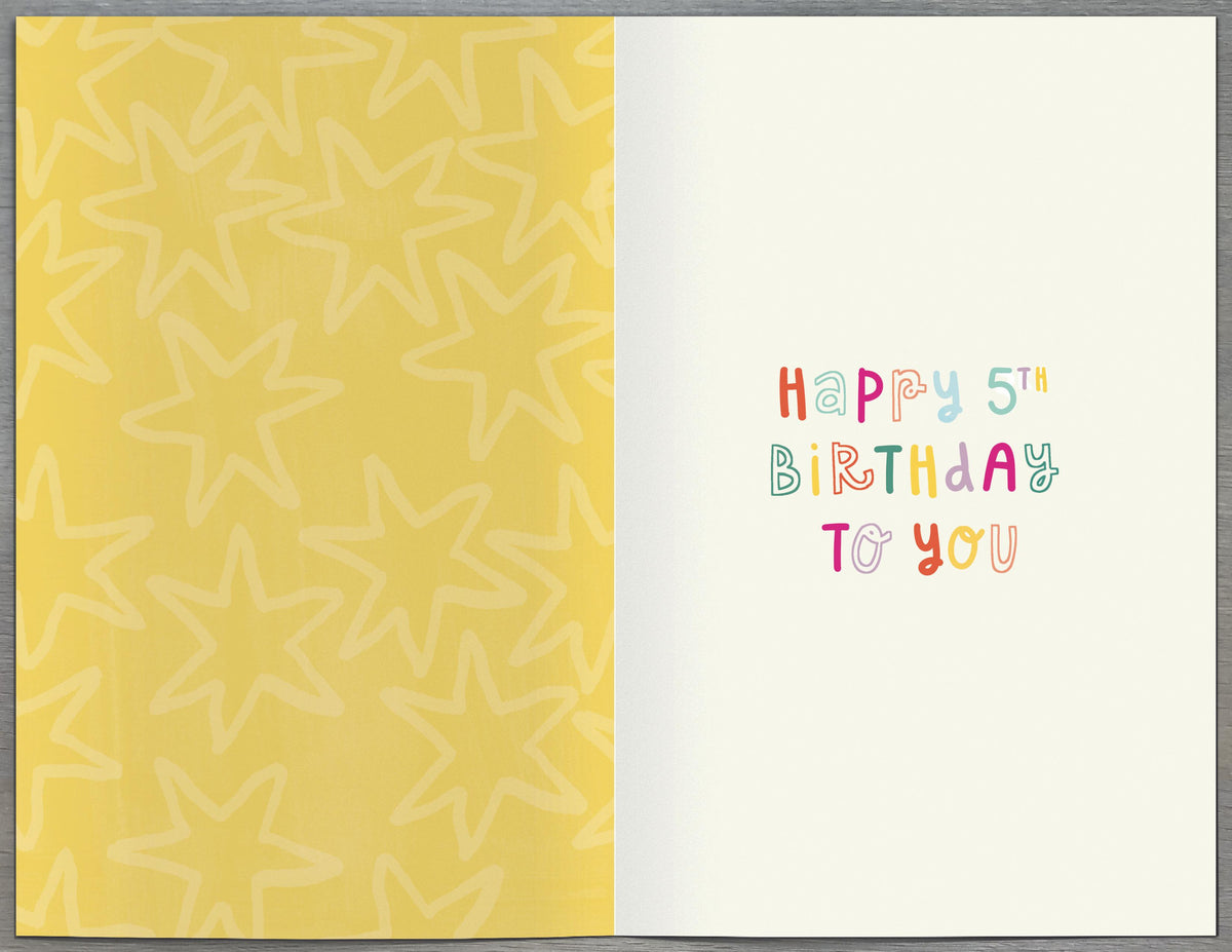 Standard Greeting Cards Birthday 5 Year Juvenile Best Wishes Core Line