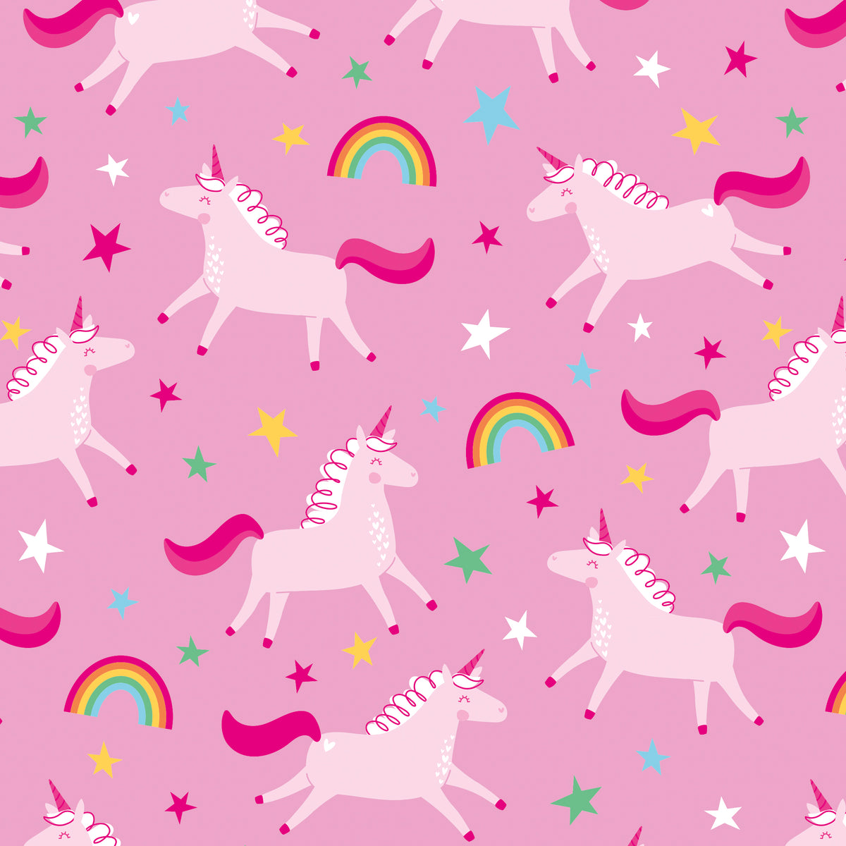 Rollwrap 2m Tear Strip Greeting Cards Juvenileenile Female Essentials Unicorn