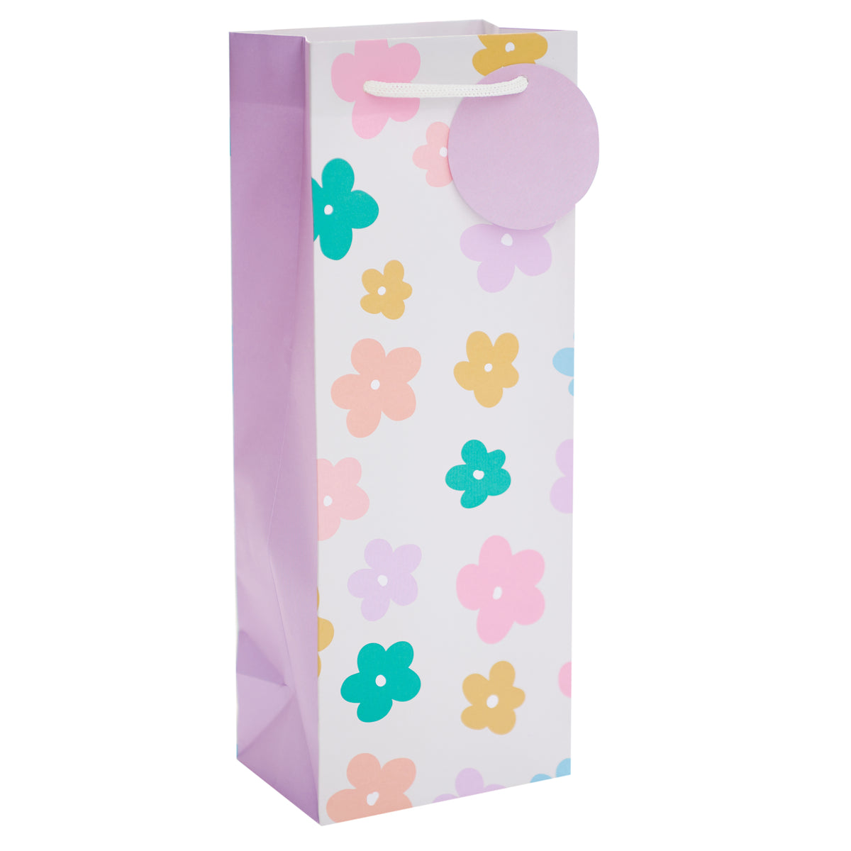 Gift Bag Bottle Greeting Cards Open Blank Essentials Pastel Floral