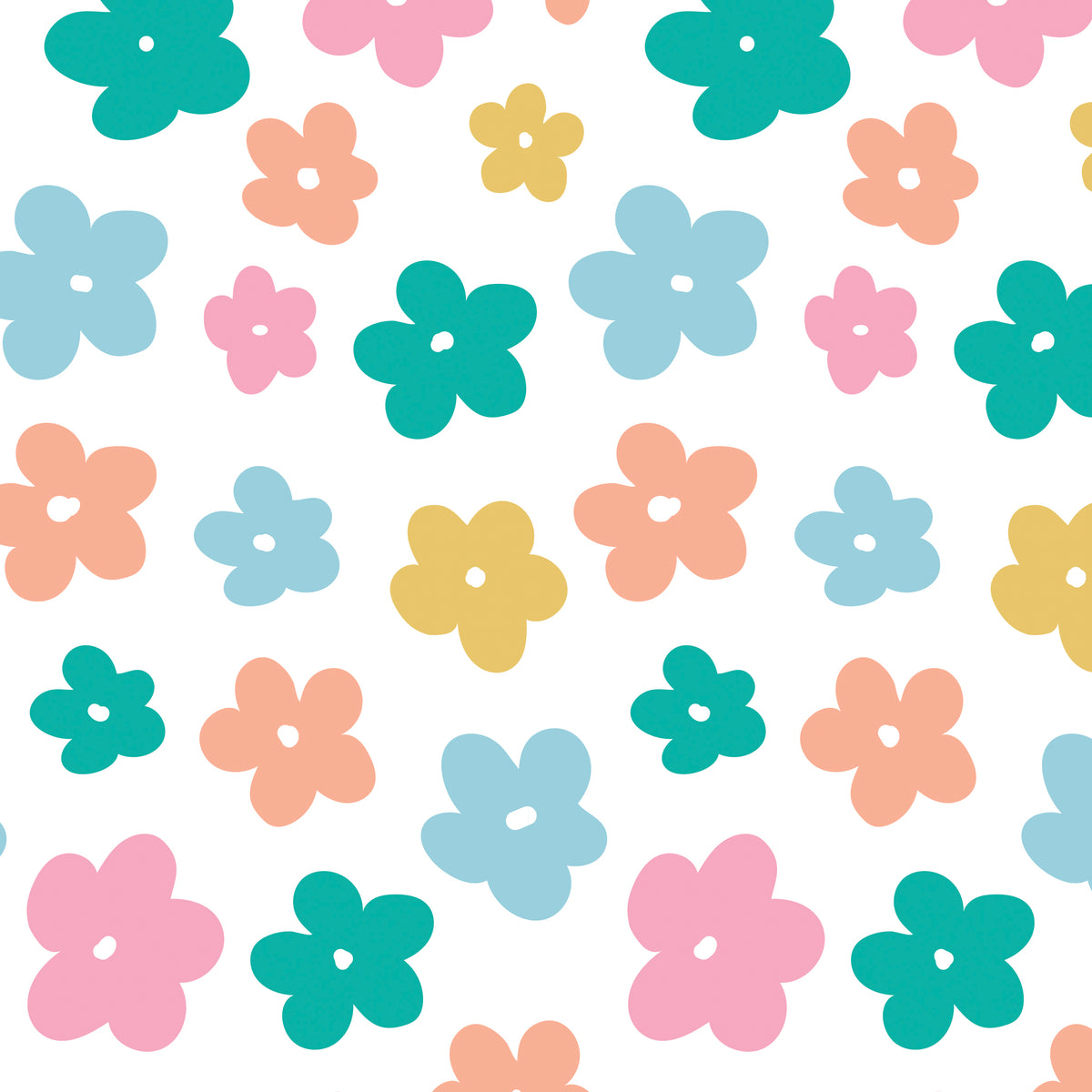 Rollwrap 2m Tear Strip Greeting Cards Open Blank Essentials Pastel Floral