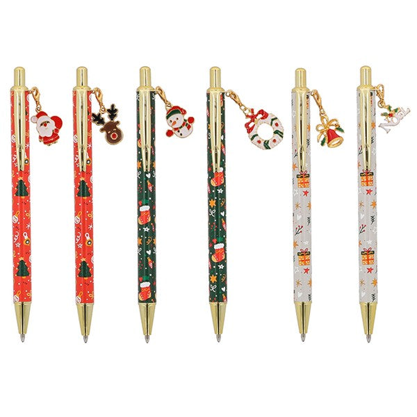 Chic Xmas Print Charm Pens