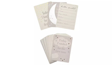 Bambino Little Star Baby Milestone Cards with foil