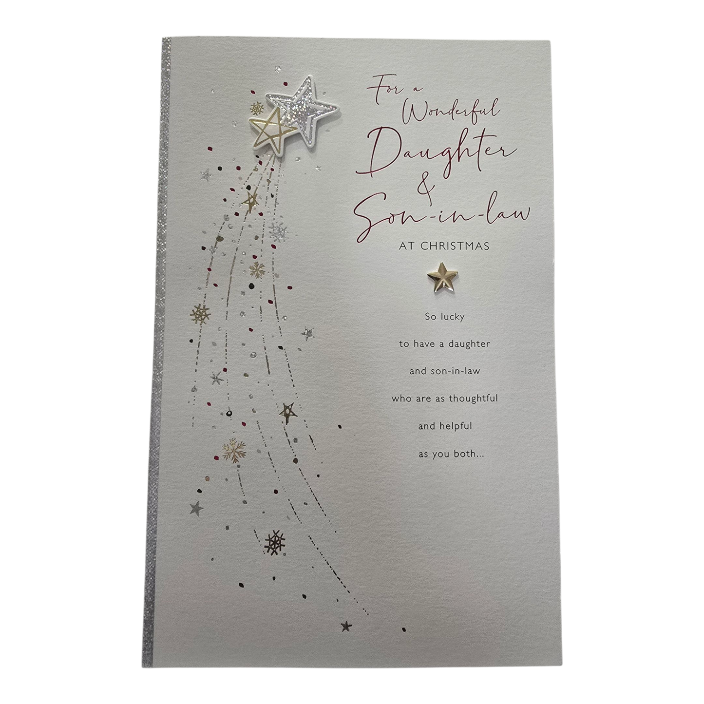 Counter Card Hand Finished Xmas Daughter &