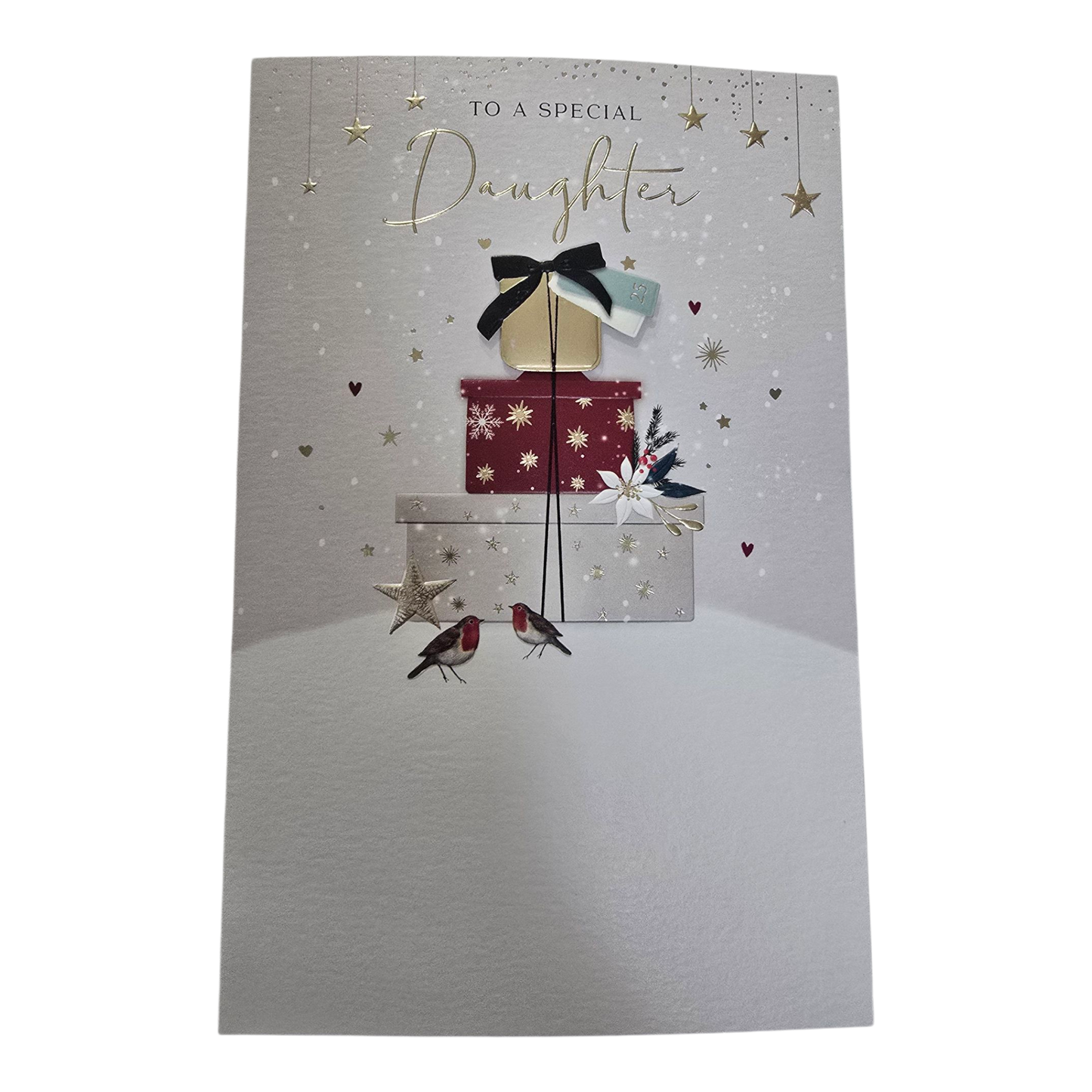 Counter Card Hand Finished Xmas Daughter