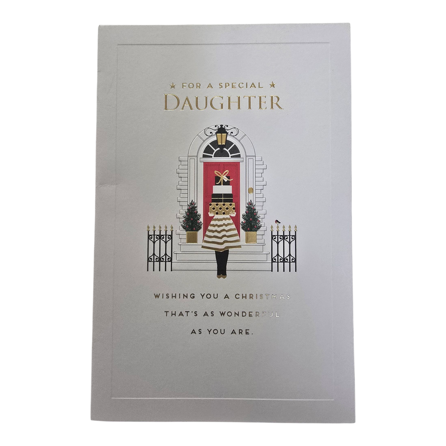 Counter Card Hand Finished Xmas Daughter