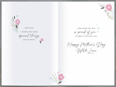 Hand Finished Greeting Cards Mum From Son Gibson Core Line