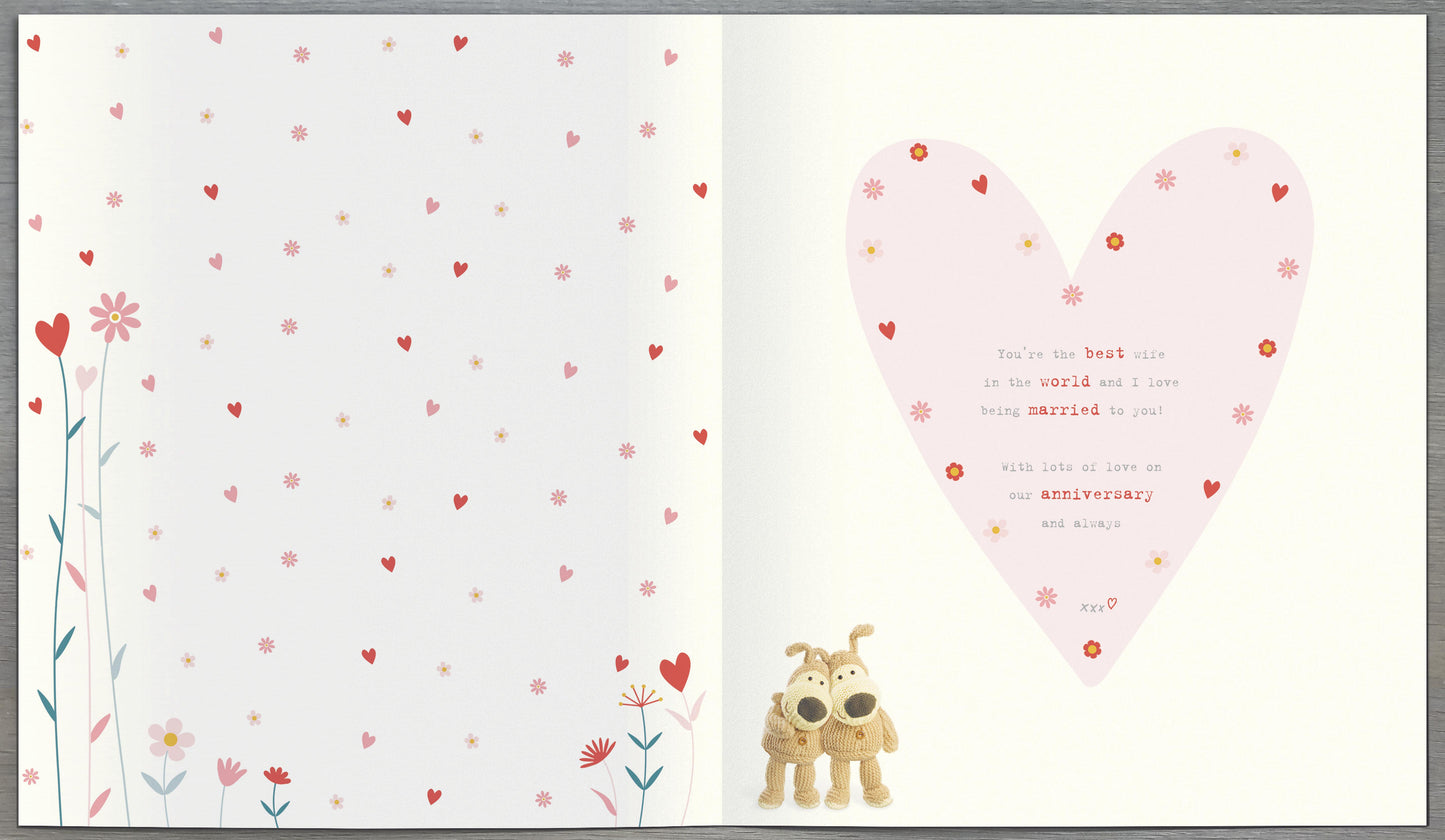 Large Card Standard Greeting Cards Anniversary Wedding Wife Cute Boofle