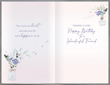 Hand Finished Greeting Cards Birthday Friend Word Portraits