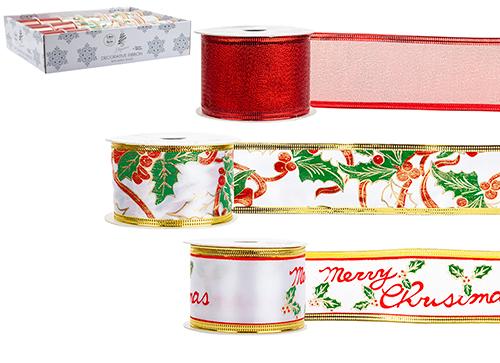 1.8M PATTERNED DELUXE WIDE RIBBON (3 ASSORTED) 18's