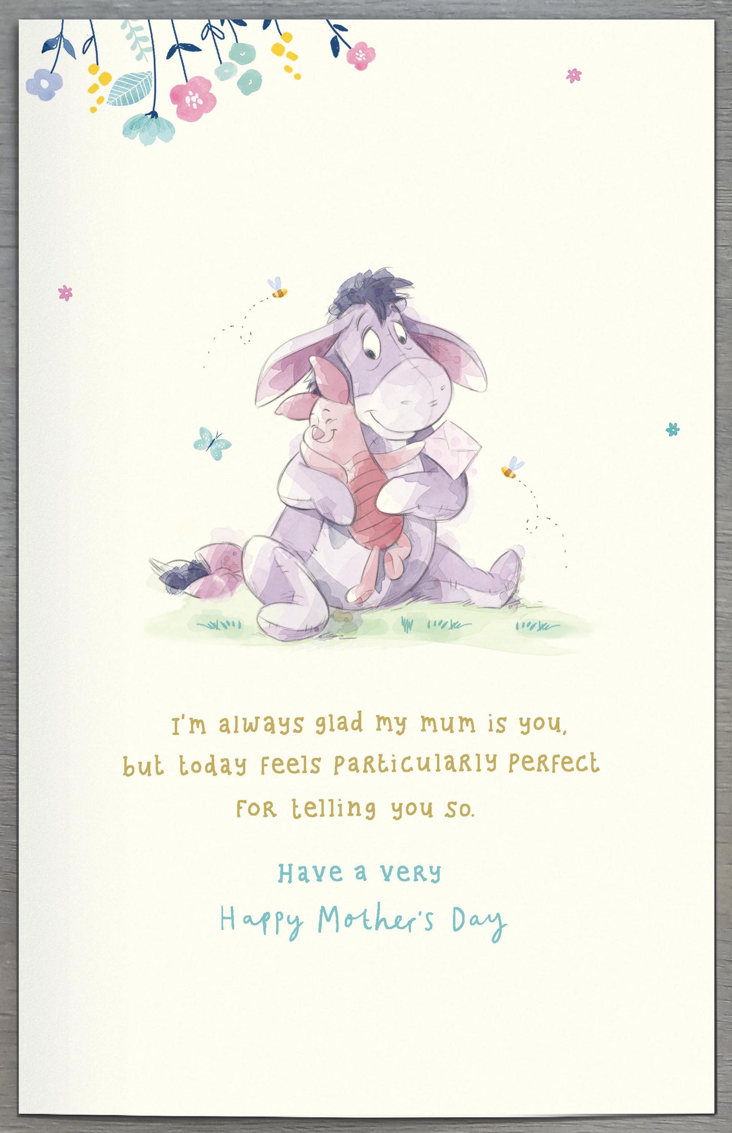 Hand Finished Greeting Cards Mum Cute Disney Eeyore's Little Corner