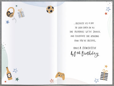 Standard Greeting Cards Birthday 40th Son Gibson Core Line