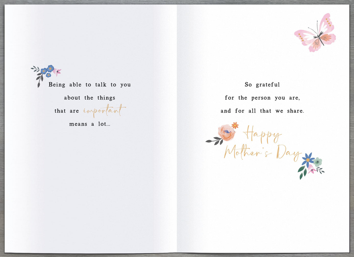 Hand Finished Greeting Cards Mum Gibson Core Line