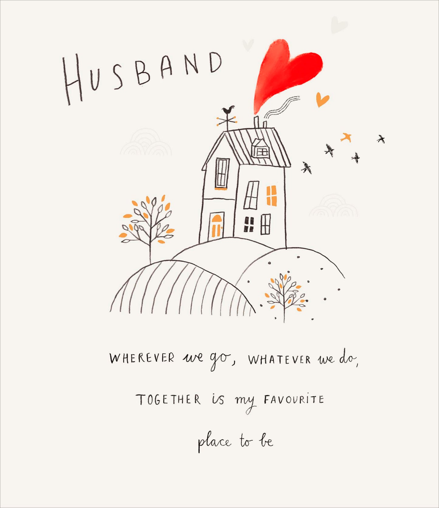 Standard Greeting Card Anniversary Husband Range: Carlton Core Line