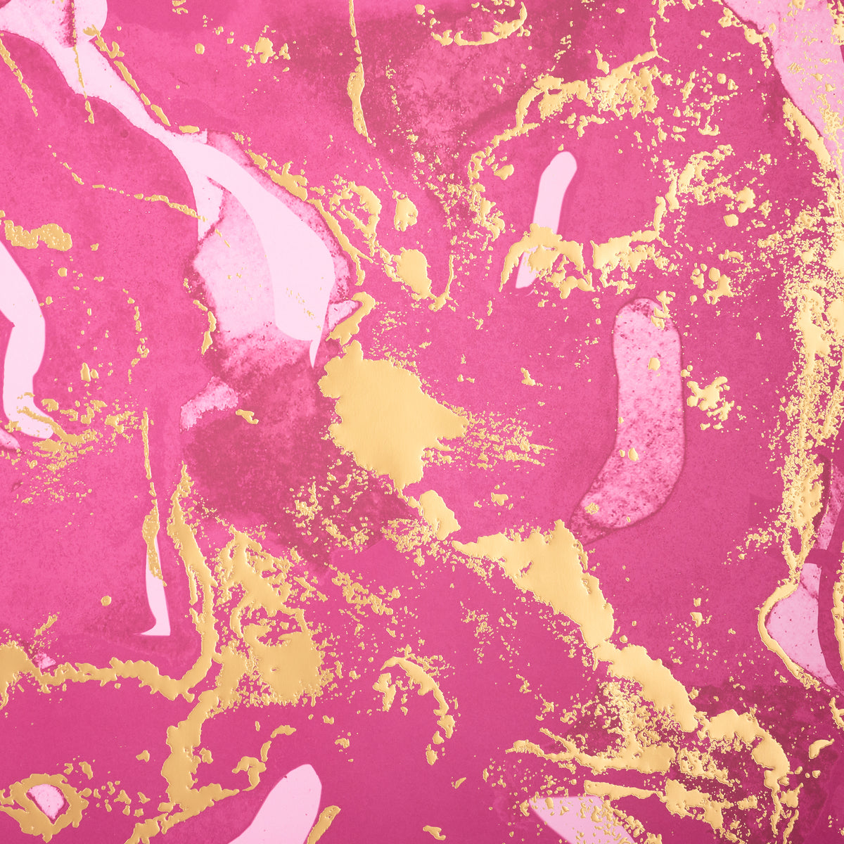 Flat Wrap Luxury (Foil & Emboss) Greeting Cards Open Fem Pink Marble