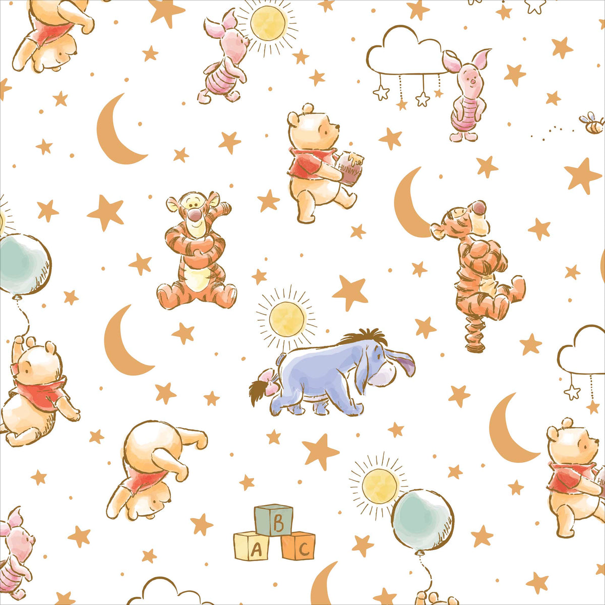 Flat Wrap Luxury (License & Foil) Greeting Cards Open Blank Disney Winnie the Pooh