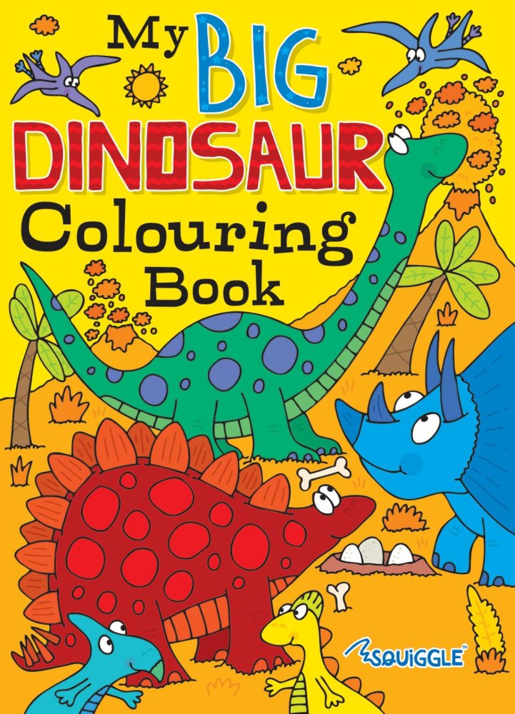 SQUIGGLE BIG COLOURING BOOK ASSORTED (ALIEN, MONSTER & DINOSAUR)