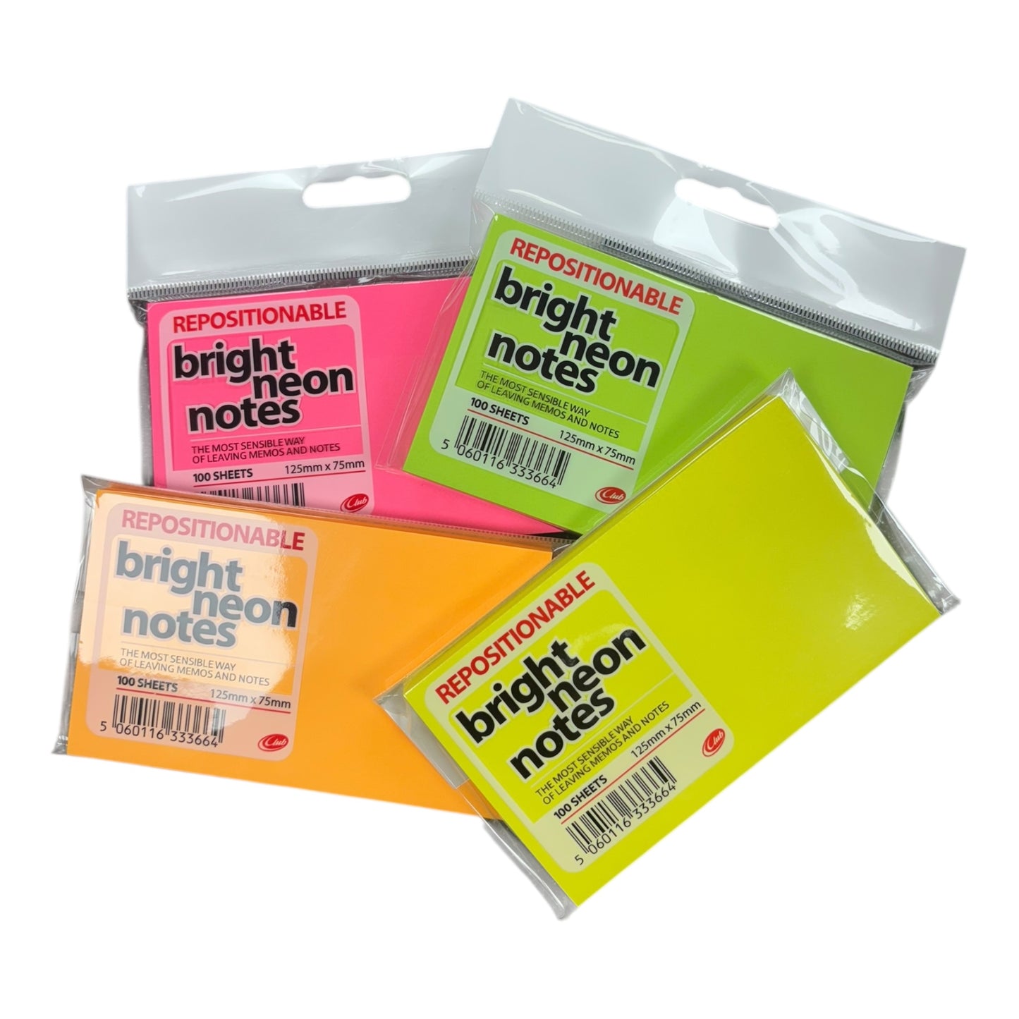 Bright Neon Notes 125mmx74mm