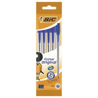 BIC Cristal Ball Pen Blue Pack of 5