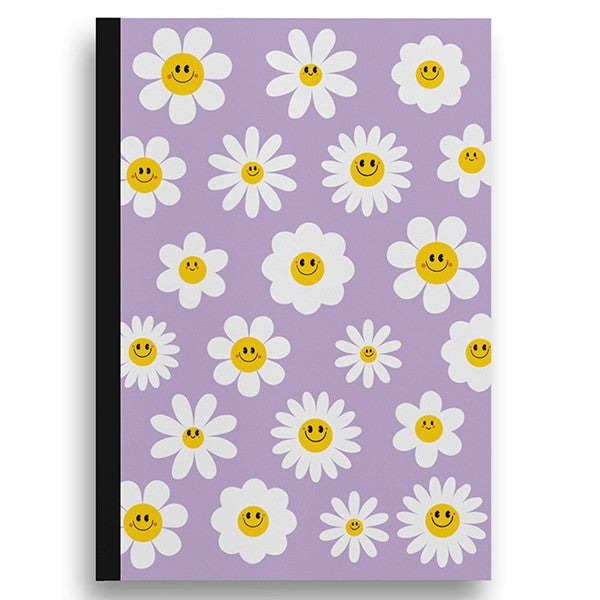 Jolipad Daisies A5 Lined Notebook – Floral Daisy Notepad