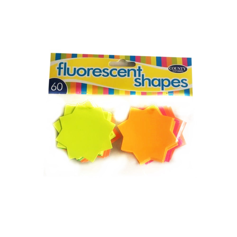 60 x Fluorescent Shapes 60 MM