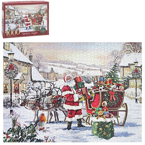 Xmas Wood 1000pc Jigsaw Macneil Santa