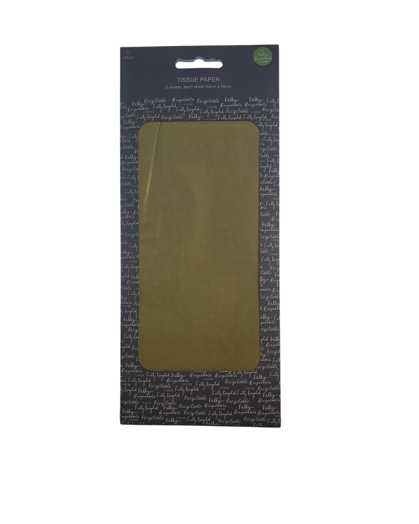 Tissue Paper, 3 Sheets 50x66cm GOLD
