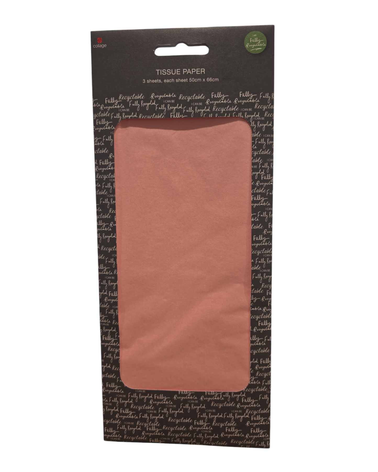 Tissue Paper, 3 Sheets 50x66cm LIGHT PINK