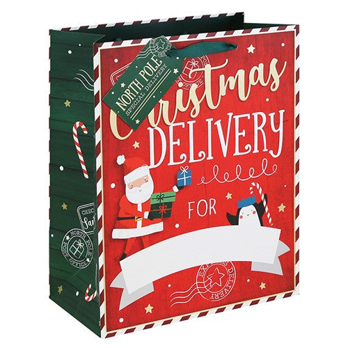 Xmas Del Personalised Bag Large